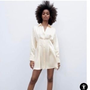 Zara Satin Effect Shirt dress.